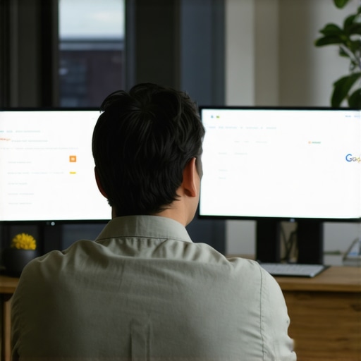Advanced GMB Optimization Techniques SEO expert reviewing GMB profile and schema markup implementation
