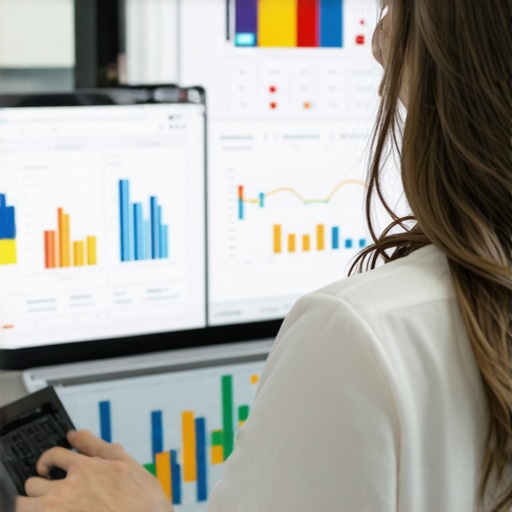 Business owner reviewing Google My Business analytics on a laptop