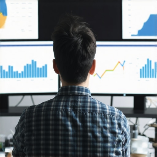 Person reviewing analytics dashboards for advanced GMB optimization insights.