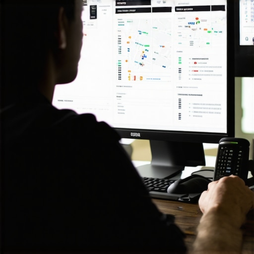 Digital marketing strategist reviewing Google My Business metrics.