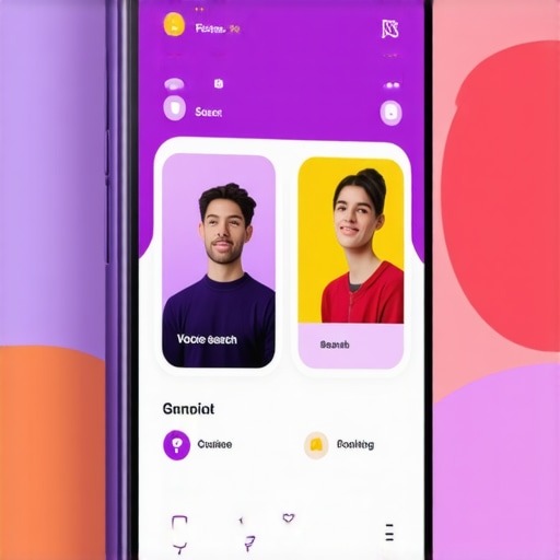 Smartphone showing local business profile with voice search feature