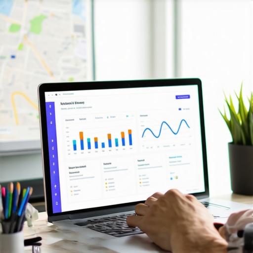 Person analyzing local SEO metrics on a computer