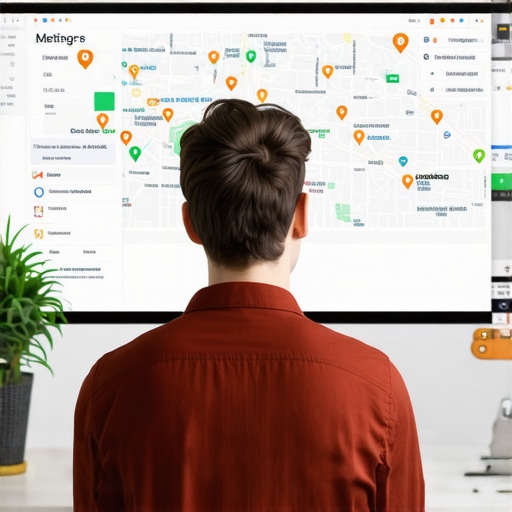 Digital marketer reviewing Google Maps and citation data for local SEO