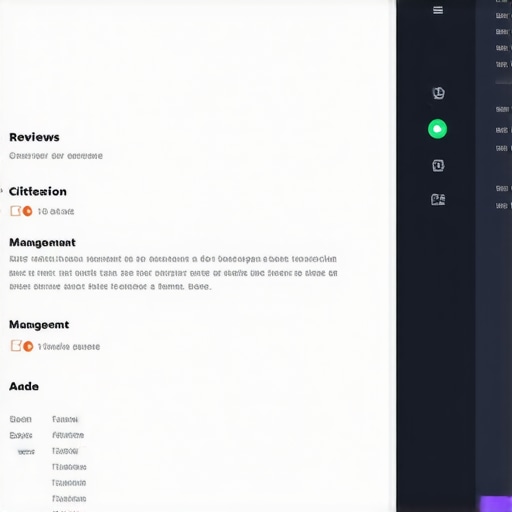 Screenshot showing GMB optimization dashboard with review and citation management