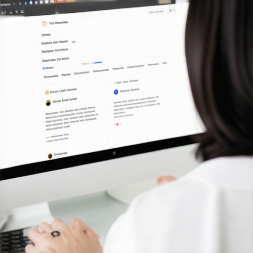 Person working on GMB profile optimization on laptop.