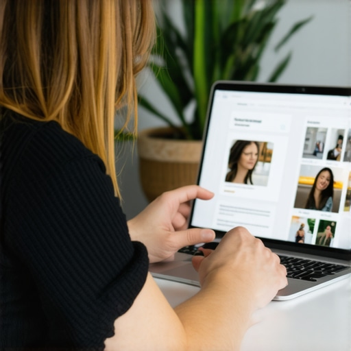 Business owner actively optimizing GMB profile with photos and description