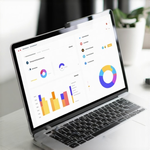 Person reviewing Google My Business profile statistics on a laptop.