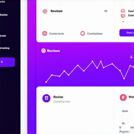 Screenshot of a comprehensive GMB management tool displaying rankings and review insights.