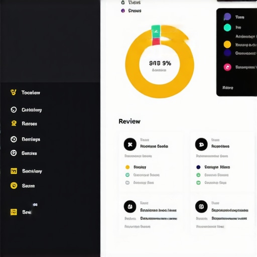 Dashboard with GMB analytics and review sentiment analysis