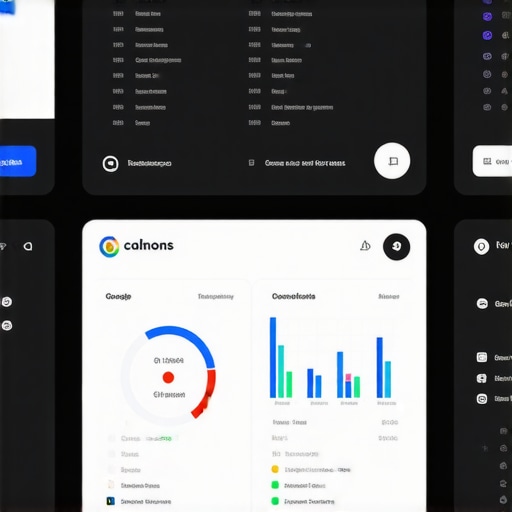 Google My Business optimization dashboard with metrics