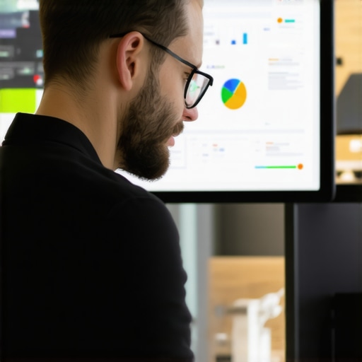 Business owner reviewing Google My Business interaction signals on computer