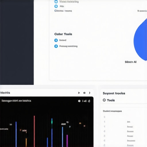 A screenshot of a GMB analytics dashboard displaying engagement metrics and AI insights.