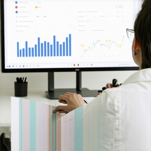 A person reviewing local SEO metrics on computer screen