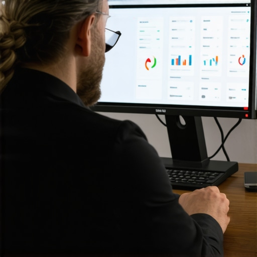 Business owner using software to monitor Google My Business profile