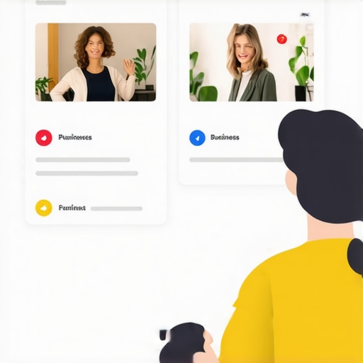 Business owner enhancing their Google My Business profile with images and description