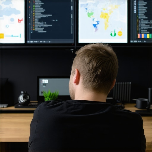 A person reviewing local SEO analytics and mapping data on a computer