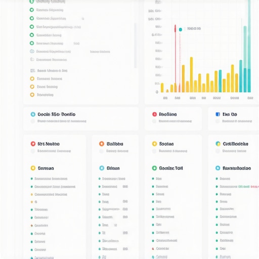 A person analyzing local SEO data on a digital dashboard for Google My Business optimization.