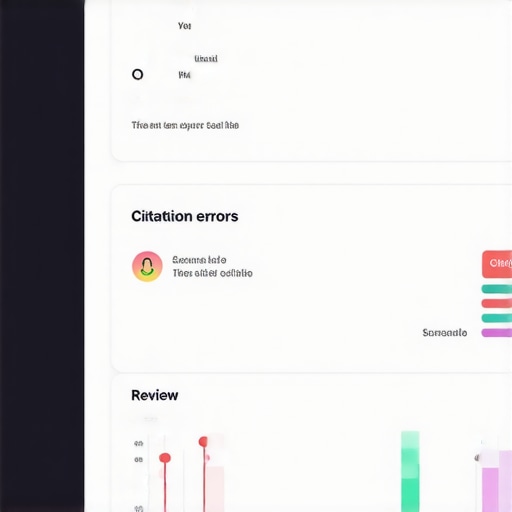 Dashboard displaying citation audits and review sentiment metrics.