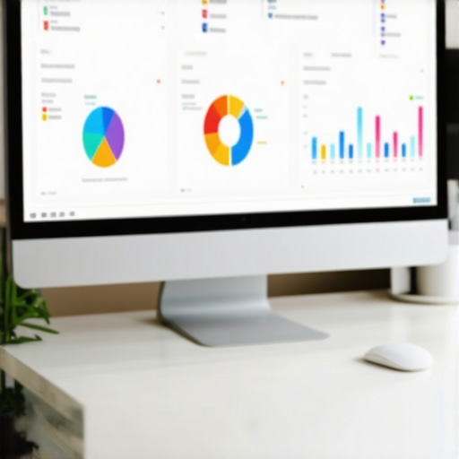 An SEO specialist analyzing Google My Business sentiment metrics on a computer