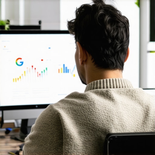 Business owner editing Google My Business profile for local SEO